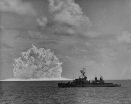 Nuclear depth charge detonation